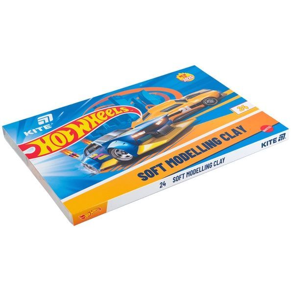 Пластилін восковий Kite Hot Wheels HW25-089, 24 кольори, 480 г HW25-089 фото