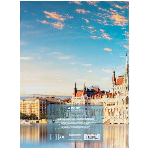 Книга записна А4-, 203*273 мм,96арк., кліт., City, Budapest 8425-8-A фото