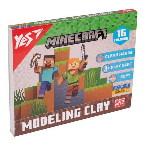 Пластилін Yes, 16 кол., 320г "Minecraft" 540674 фото