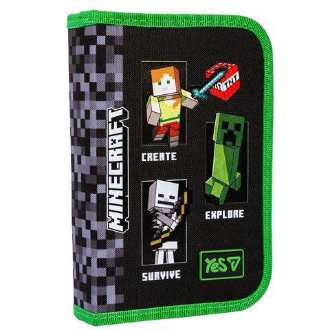 Пенал твердий Yes одинарний з клапаном Minecraft Reality HP-03 533733 фото
