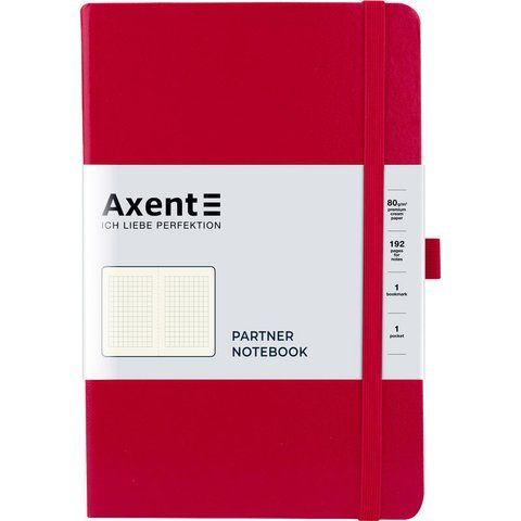 Книга записна Partner, 125*195, 96арк, кліт, черв 8201-03-A фото