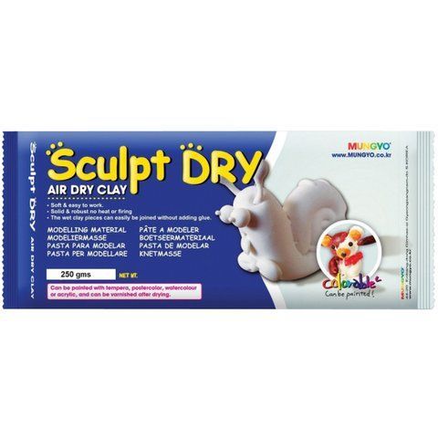 Маса для моделювання біла самозастигаюча 250г ''Sculpt Dry'' MUNGYO 8804819065524 фото
