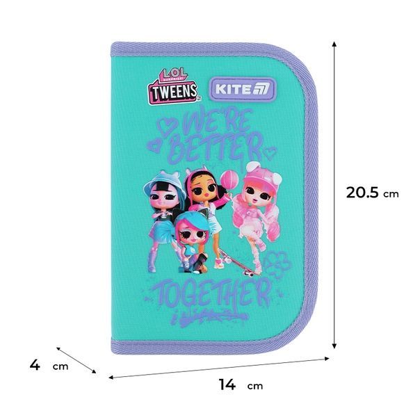 Пенал Kite 1 від., 2 відв., з наповненням 622H LO LO26-622H фото