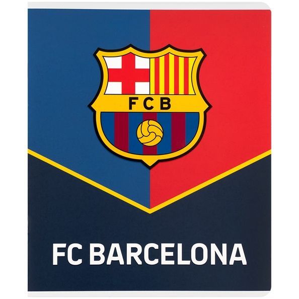 Зошит шкільний Kite 24 арк., клітинка, софт тач + УФ лак, FC Barcelona (5шт.) BC26-238 фото