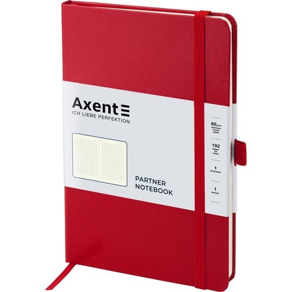 Книга записна Partner, 125*195, 96арк, кліт, черв 8201-03-A фото Книга записна Partner, 125*195, 96арк, кліт, черв 8201-03-A фото