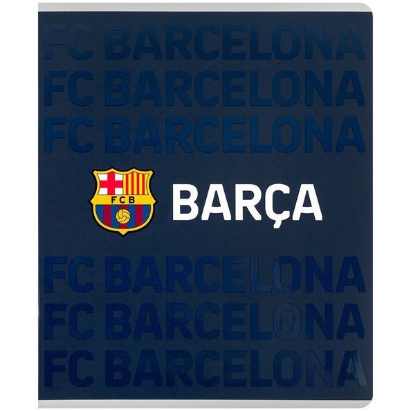 Зошит шкільний Kite 24 арк., клітинка, софт тач + УФ лак, FC Barcelona (5шт.) BC26-238 фото