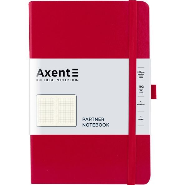 Книга записна Partner, 125*195, 96арк, кліт, черв 8201-03-A фото Книга записна Partner, 125*195, 96арк, кліт, черв 8201-03-A фото