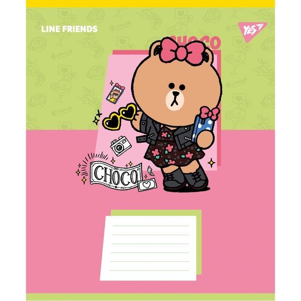 А5/18 кл. Yes Line Friends Funny, зошит учнівський шкільний (5шт.) 767641 фото