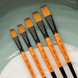 Пензель синтетика плоска FLAME 1368F №0 коротка ручка ROSA 4823098534518 фото 3