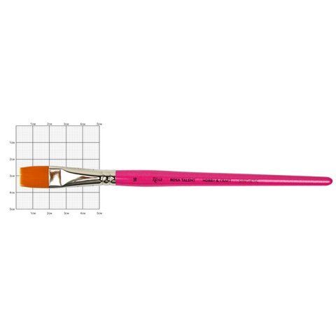 Пензель синтетика плоска ДЛЯ ДЕКОРУ HOBBY & CRAFT 16 коротка ручка ROSA TALENT 4823086708143 фото