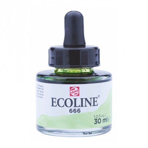 Фарба акварельна рідка Ecoline (666) Пастельна зелена 30 мл Royal Talens 8712079407339 фото