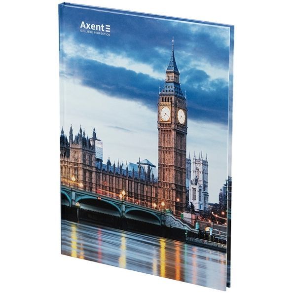 Книга записна А4-, 203*273 мм,96арк., кліт., City, London 8425-5-A фото