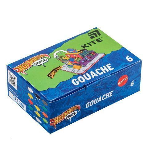 Гуаш Kite Hot Wheels HW25-062, 6 кольорів HW25-062 фото