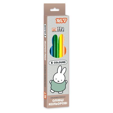 Олівці кольорові Yes Miffy 6 кольорів 290796 фото
