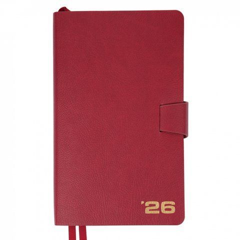 Щоденник 12х20 см Leo Planner датований 2026 "Alpha", м'який, бордовий, 352 сторінки 252630 фото