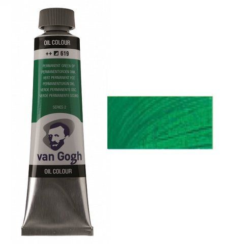 Фарба олійна VAN GOGH (619) Перм. зелений темний 40 мл Royal Talens 8712079219673 фото