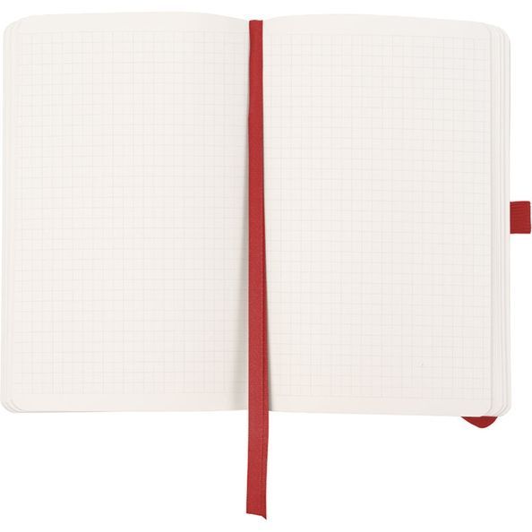 Книга записна Partner Soft Skin,125*195, 96арк, кліт, черв. 8616-06-A фото