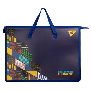 Папка портфель YES А3 з тканинними ручками Stand with Ukraine 492200 фото