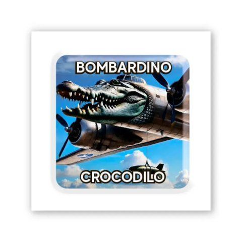 Об'ємна 3D наліпка "Bombardino Crocodilo" SX-305 фото