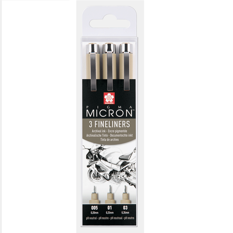 Набір лінерів PIGMA MICRON DESIGN 3шт., Sakura XSDK3FD фото