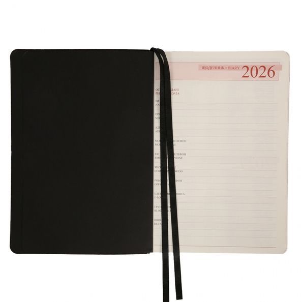 Щоденник А5 Leo Planner датований 2026 "Enigma", м'який, чорний, 368 сторінок 252700 фото
