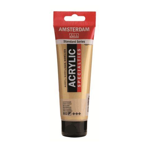 Фарба акрилова AMSTERDAM, (802) Золотий світлий, 120 мл, Royal Talens 8712079217525 фото