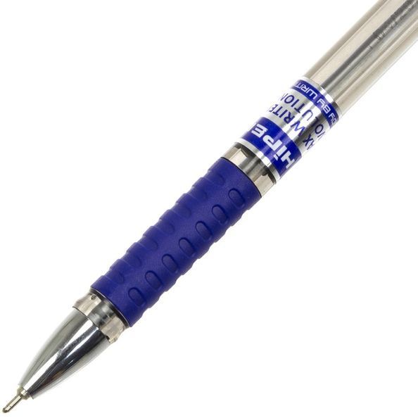 Ручка масляна Hiper Max Writer 0,7 мм., синя HO-335-02 фото