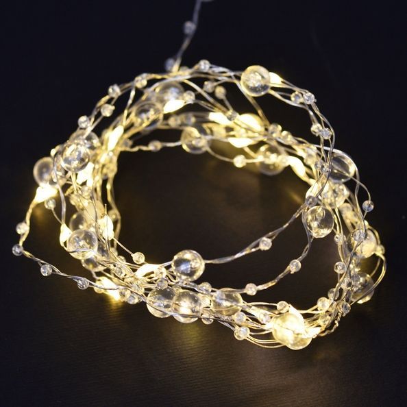 Електрогір. Yes! Fun на мідн. дроті "Перлини", 20 LED, тепл. біл., 2,2 м, стат.св. на батар. 801203 фото