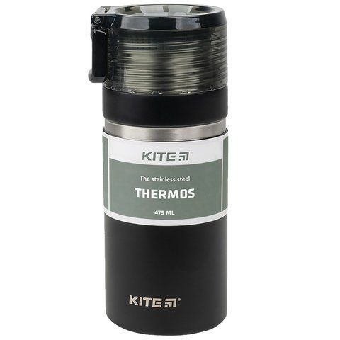 Термос Kite K21-320-03, 473 мл, чорний К21-320-03 фото