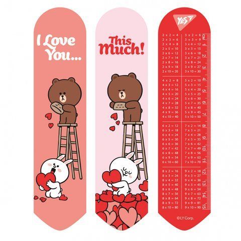 Закладинка 2D Yes "Line Friends hearts" 708136 фото