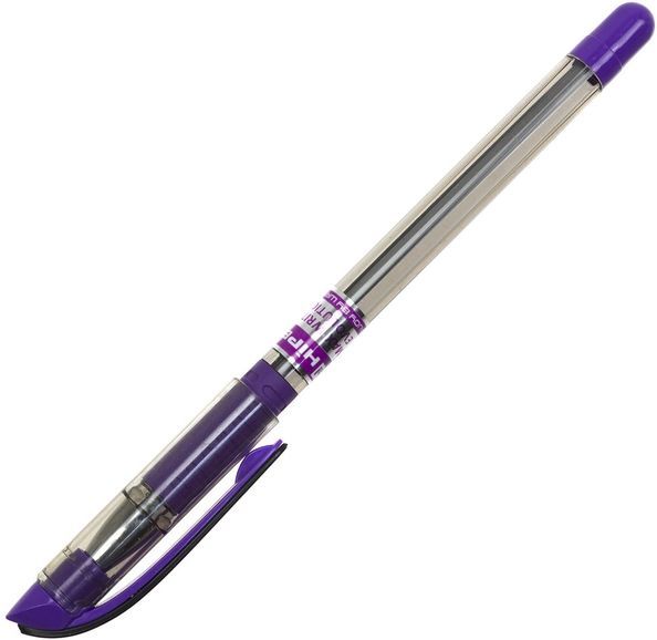 Ручка масляна Hiper Max Writer 0,7 мм., фіолетова HO-335-12 фото