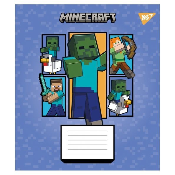 А5/18 кл. Yes Minecraft Arrows, зошит учнівський шкільний (5шт.) 767573 фото