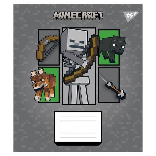 А5/18 кл. Yes Minecraft Arrows, зошит учнівський шкільний (5шт.) 767573 фото