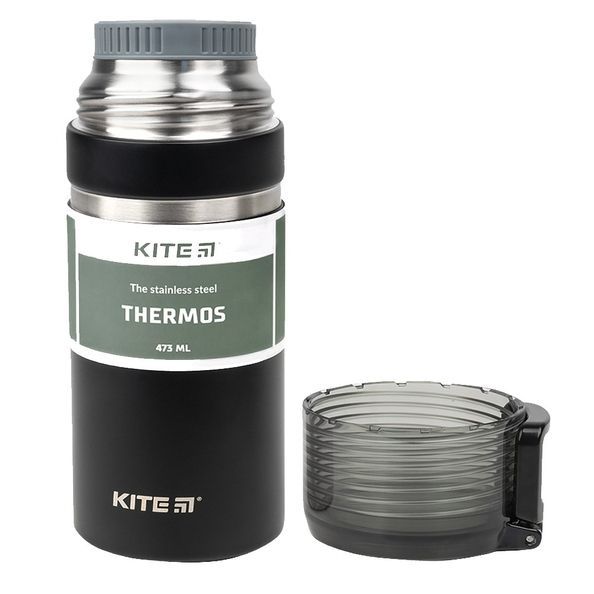 Термос Kite K21-320-03, 473 мл, чорний К21-320-03 фото