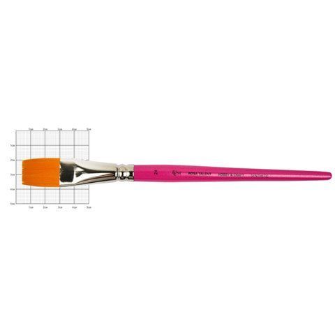 Пензель синтетика плоска ДЛЯ ДЕКОРУ HOBBY & CRAFT 24 коротка ручка ROSA TALENT 4823086708167 фото
