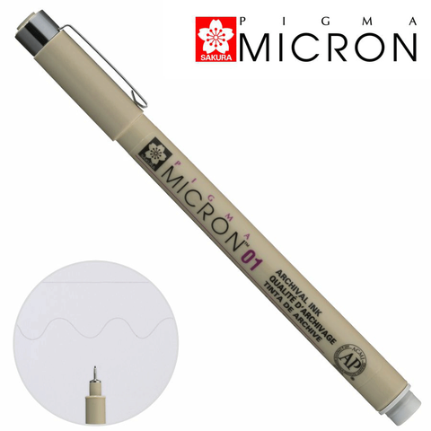 Лінер PIGMA MICRON (0.1), 0,25мм, Сірий, Світлий, Sakura XSDK0142 фото