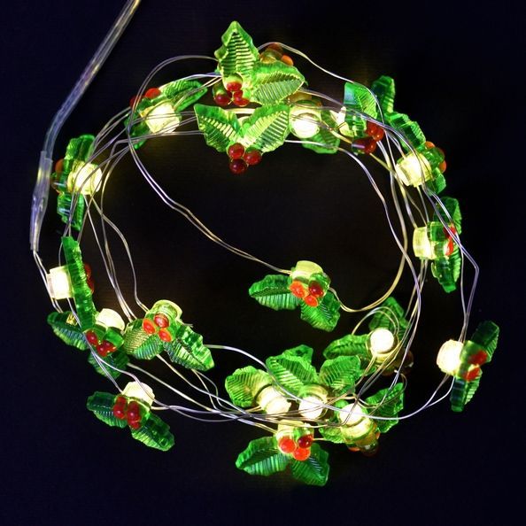 Електрогор. Yes! Fun на мідн. дроті "Омела", 20 LED, тепл. біл., 2,2 м, стат.св. на батар. 801210 фото