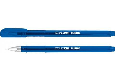 Ручка гелева ECONOMIX TURBO 0,5 мм, пише синім E11911-02 фото