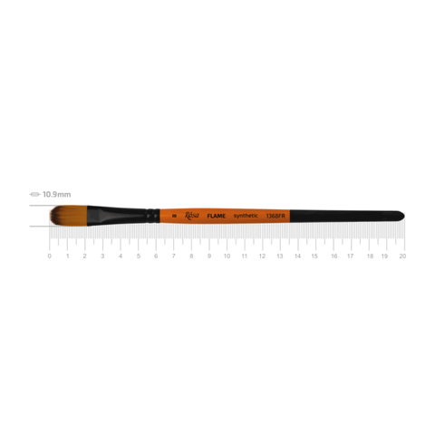 Пензель синтетика овальна FLAME 1368FR №8 коротка ручка ROSA 4823098534709 фото
