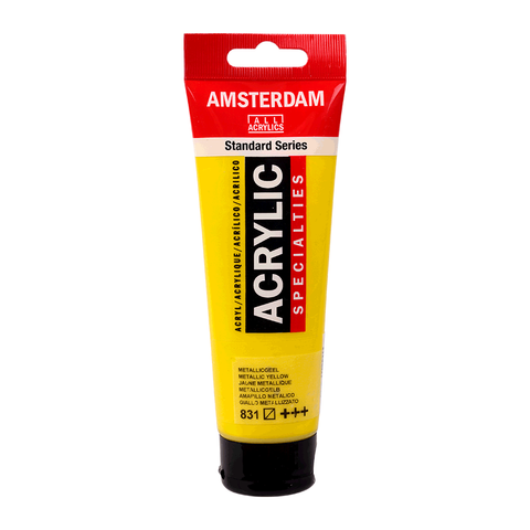 Фарба акрилова AMSTERDAM, (831) Жовтий металік, 120 мл, Royal Talens 8712079533403 фото