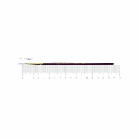 Пензель білка кругла 2080 №0 коротка ручка ROSA Gallery 4823086707856 фото