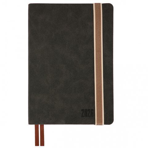Щоденник А5 Leo Planner датований 2026 "Trend", м'який, чорний, 368 сторінок 252693 фото
