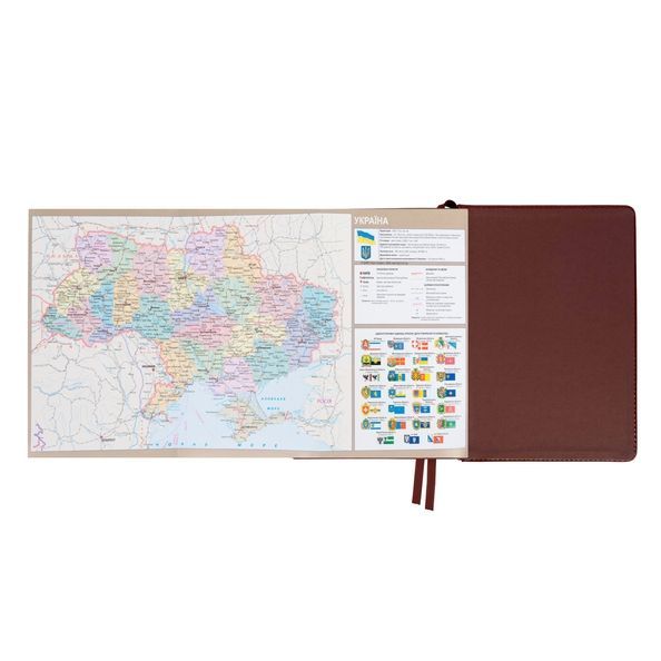 Щоденник діловий А5 Leo Planner датований 2027 "City", твердий, коричневий, 368 сторінок 252753 фото