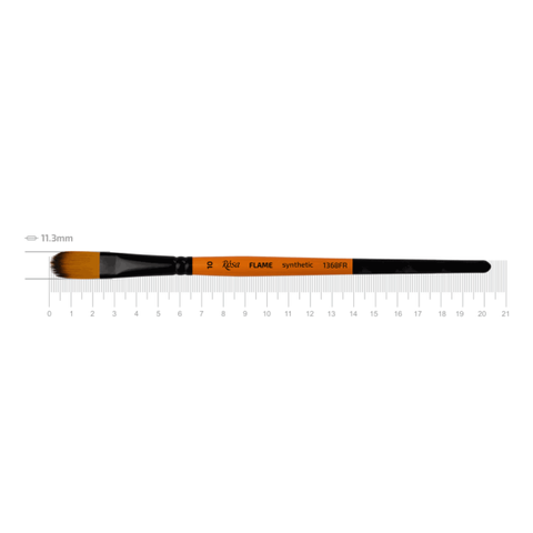 Пензель синтетика овальна FLAME 1368FR №10 коротка ручка ROSA 4823098534693 фото