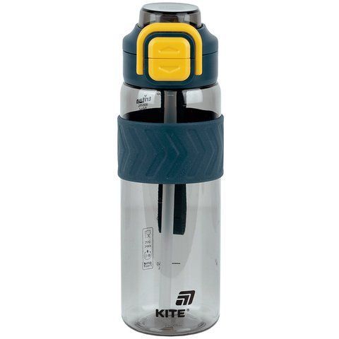 Пляшечка для води Kite K25-1234-1, 800 мл, сіро-жовта K25-1234-1 фото