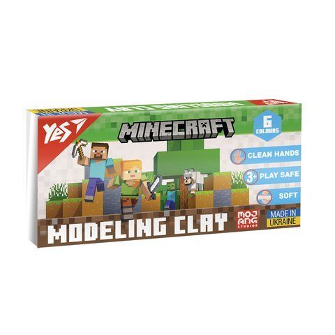 Пластилін Yes, 6 кол., 120г "Minecraft" 540650 фото