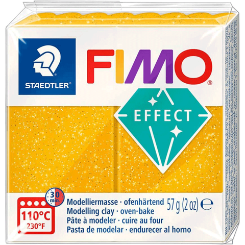 Пластика Effect, Золото з блискітками, 57г, Fimo 4007817096277 фото