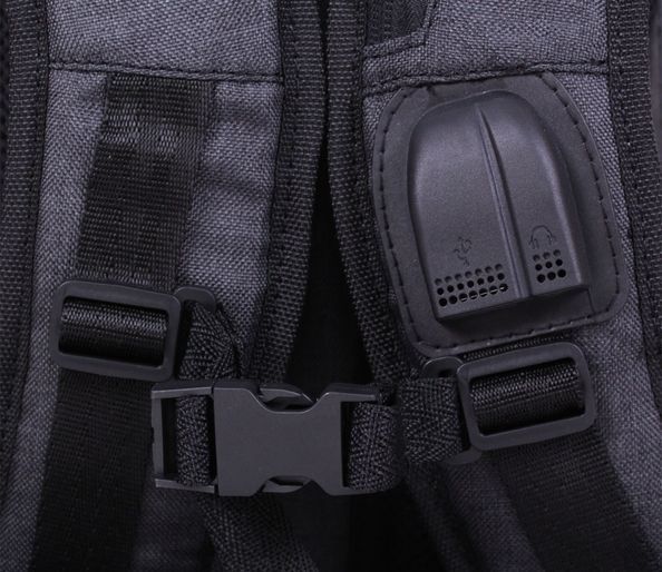 Рюкзак для ноутбука Bagland Granite 23 л. чорний/сірий 7072175 фото
