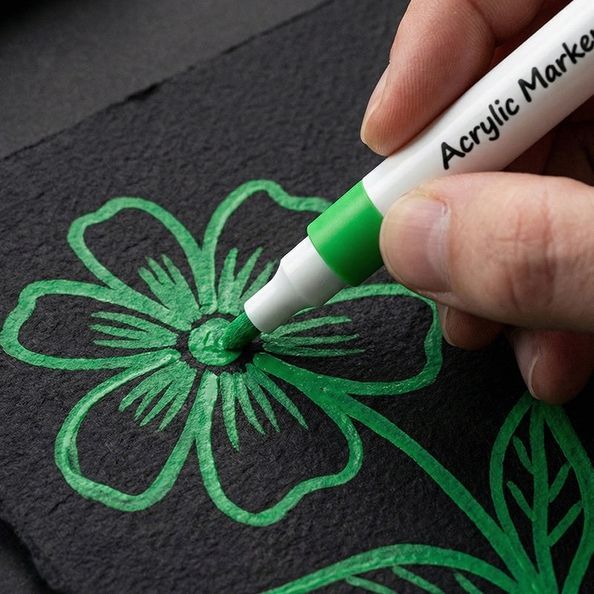 Маркери акрилові Jumbo Kite Creative K-1290, 12 кольорів K-1290 фото