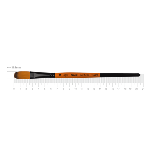 Пензель синтетика овальна FLAME 1368FR №12 коротка ручка ROSA 4823098534686 фото